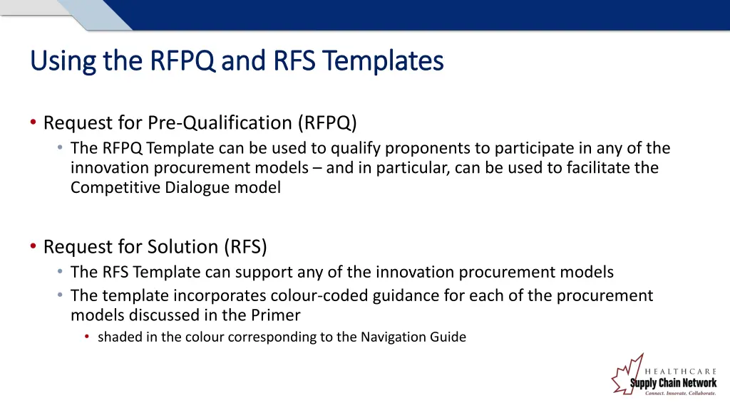 using the rfpq and rfs templates using the rfpq