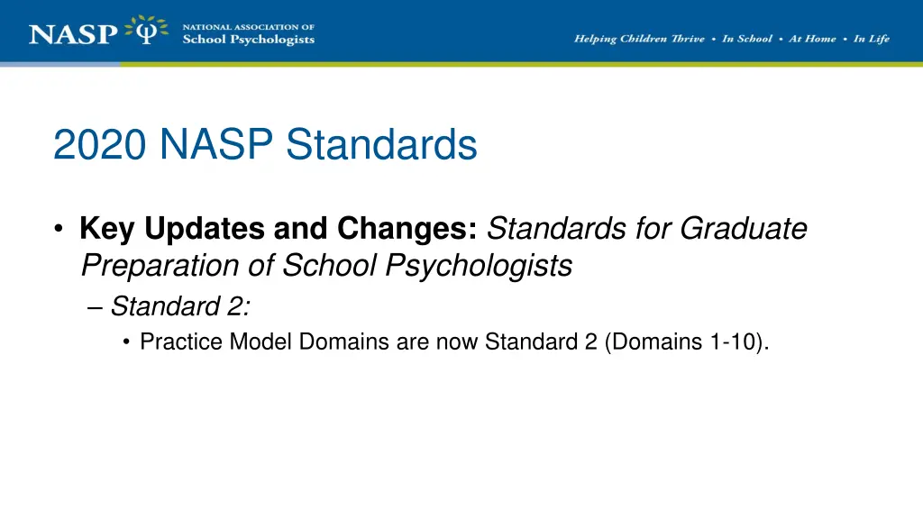 2020 nasp standards