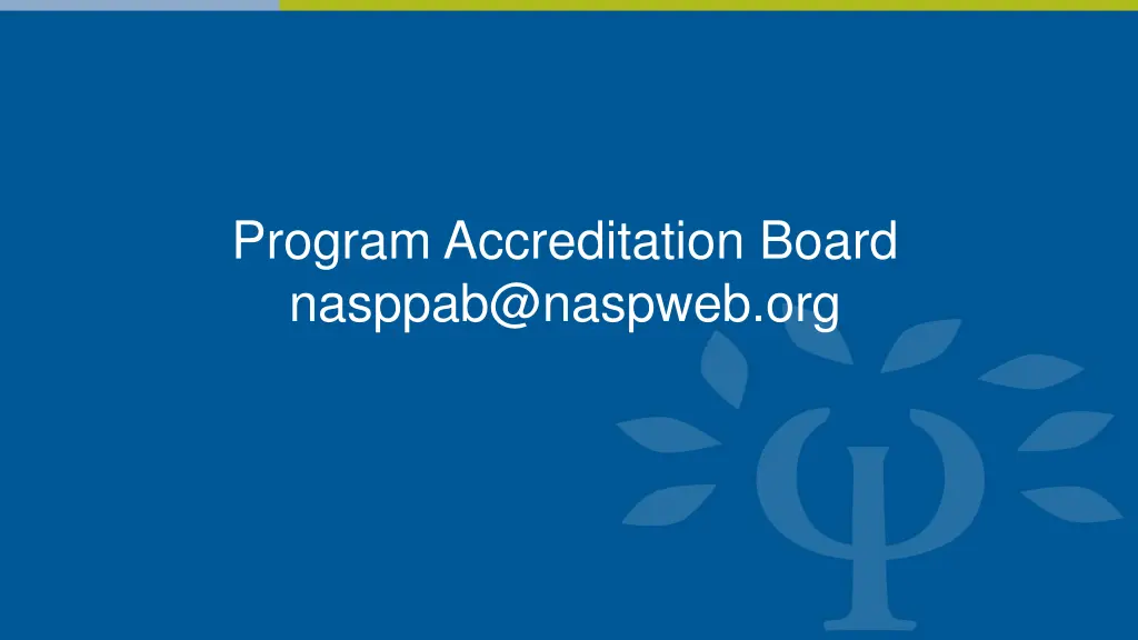 program accreditation board nasppab@naspweb org