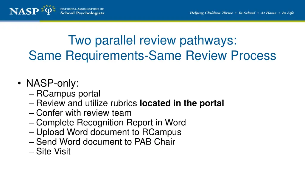 two parallel review pathways same requirements 1