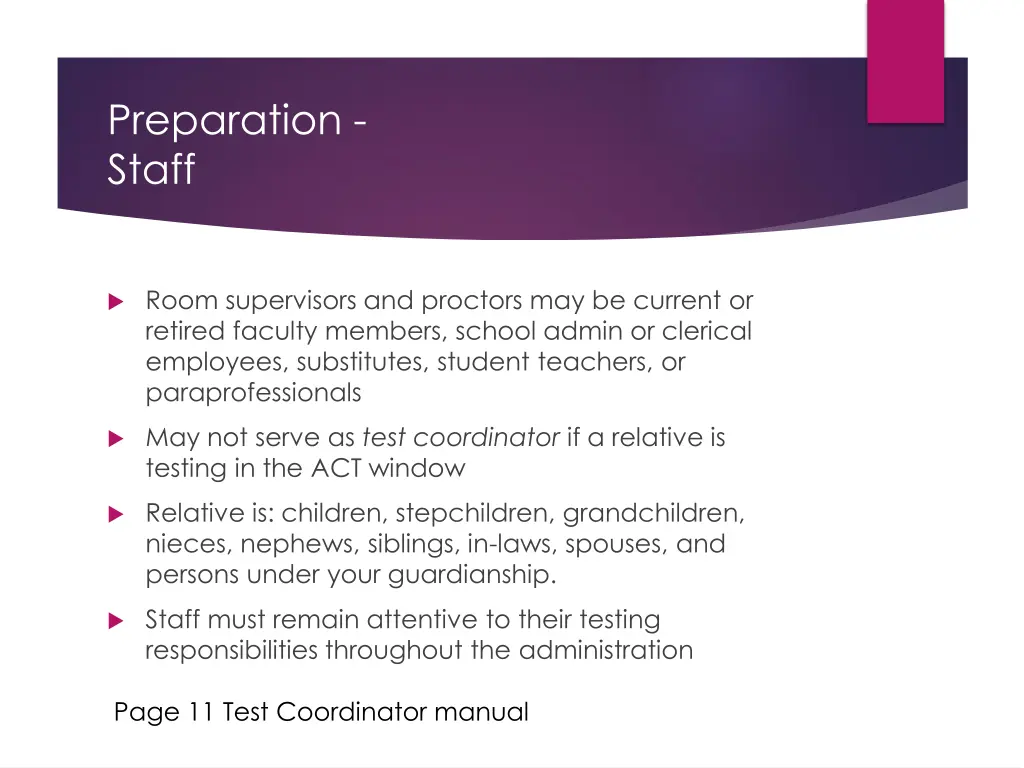 preparation staff