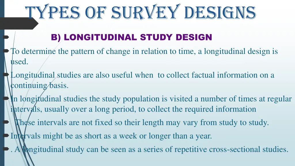 types of survey designs 1