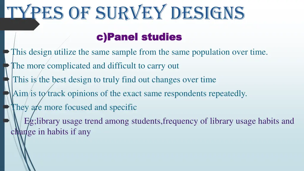 types of survey designs 3