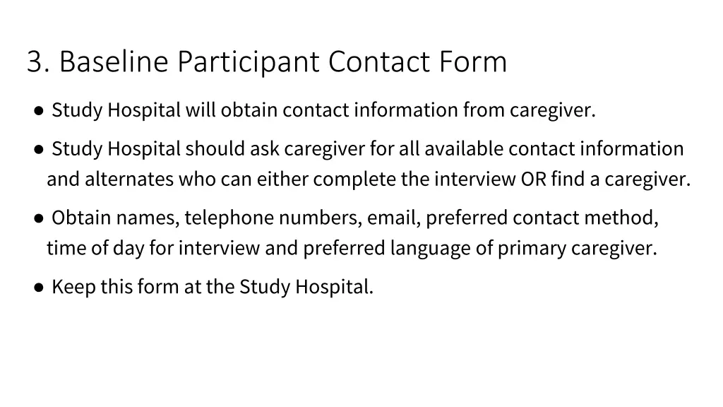 3 baseline participant contact form