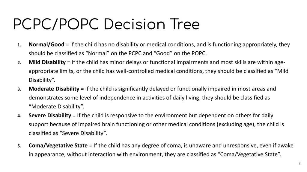 pcpc popc decision tree