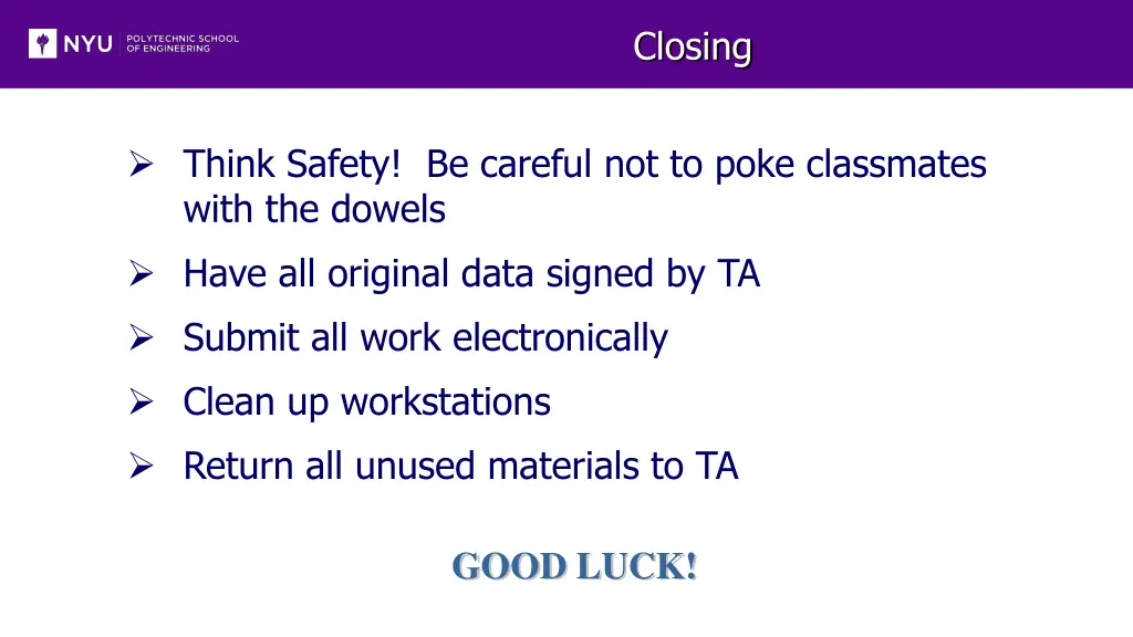 closing