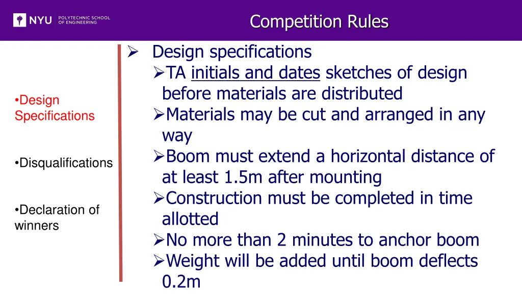 competition rules