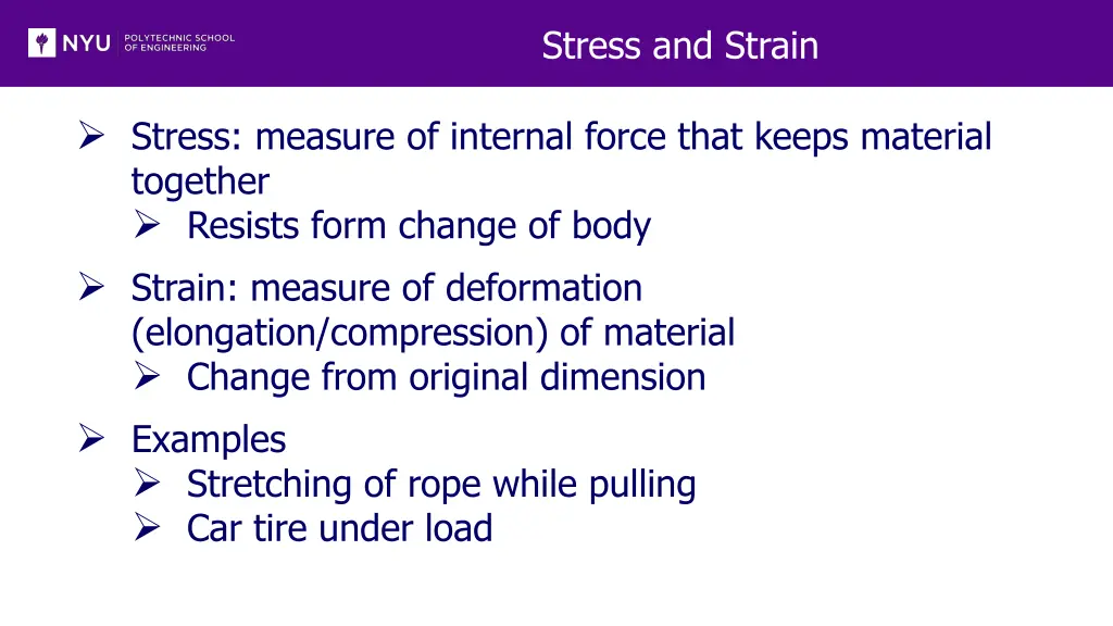 stress and strain