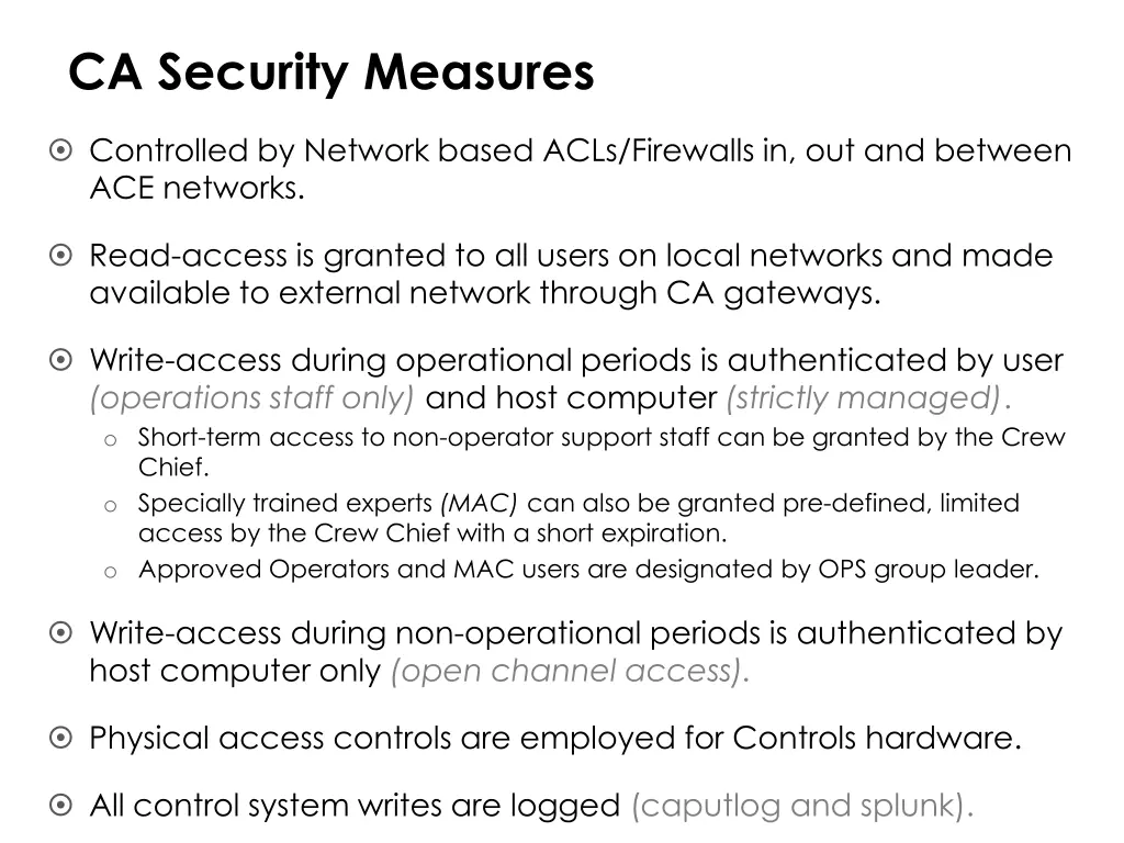 ca security measures