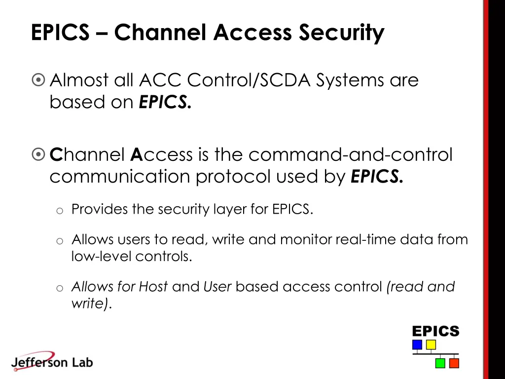 epics channel access security