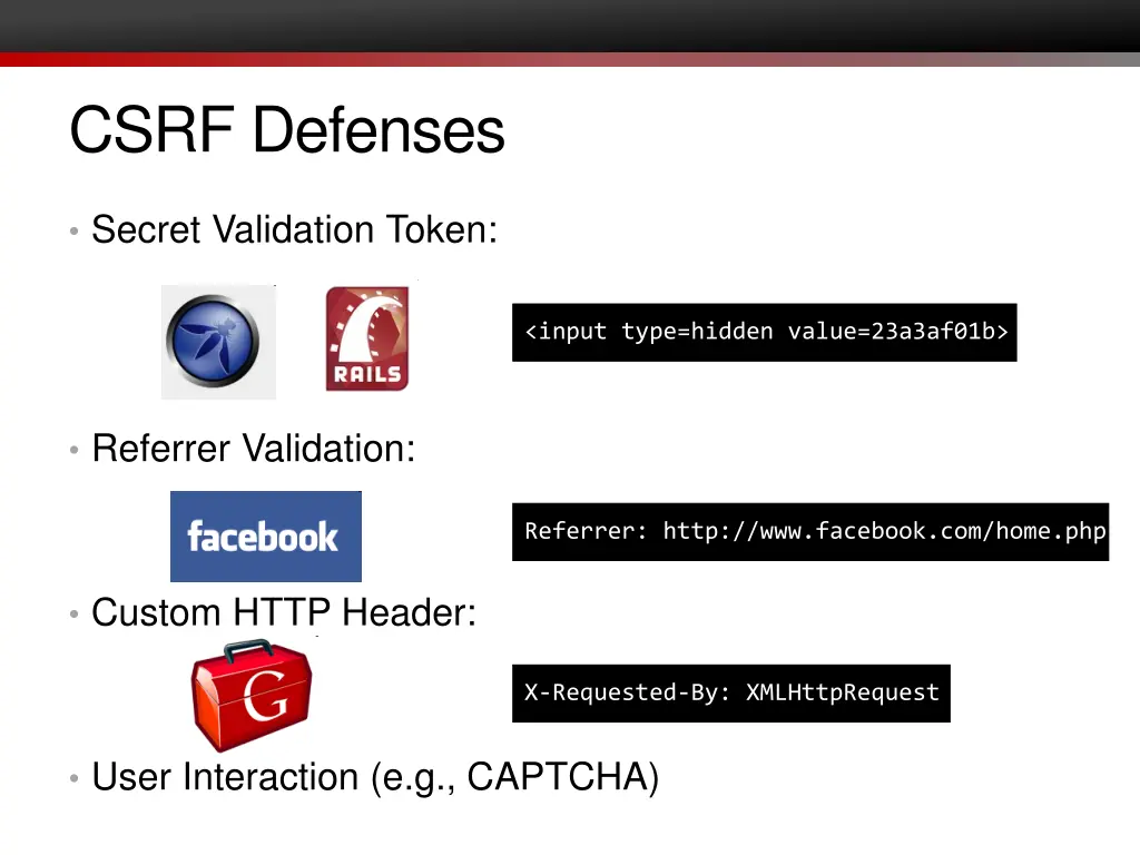 csrf defenses