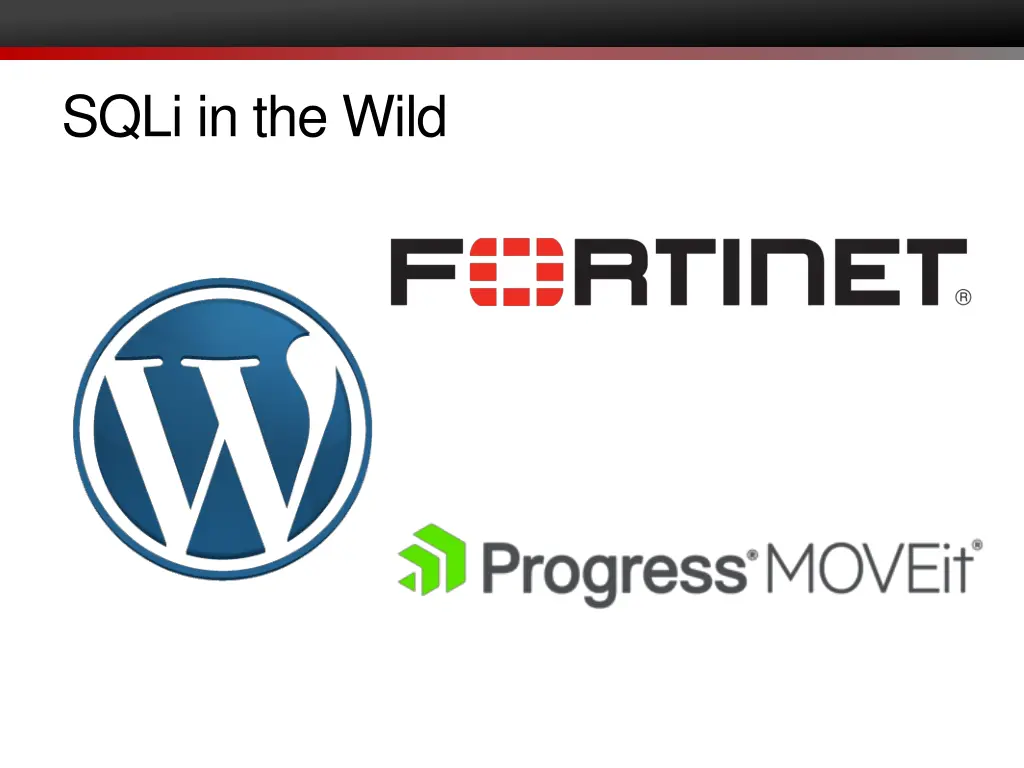 sqli in the wild
