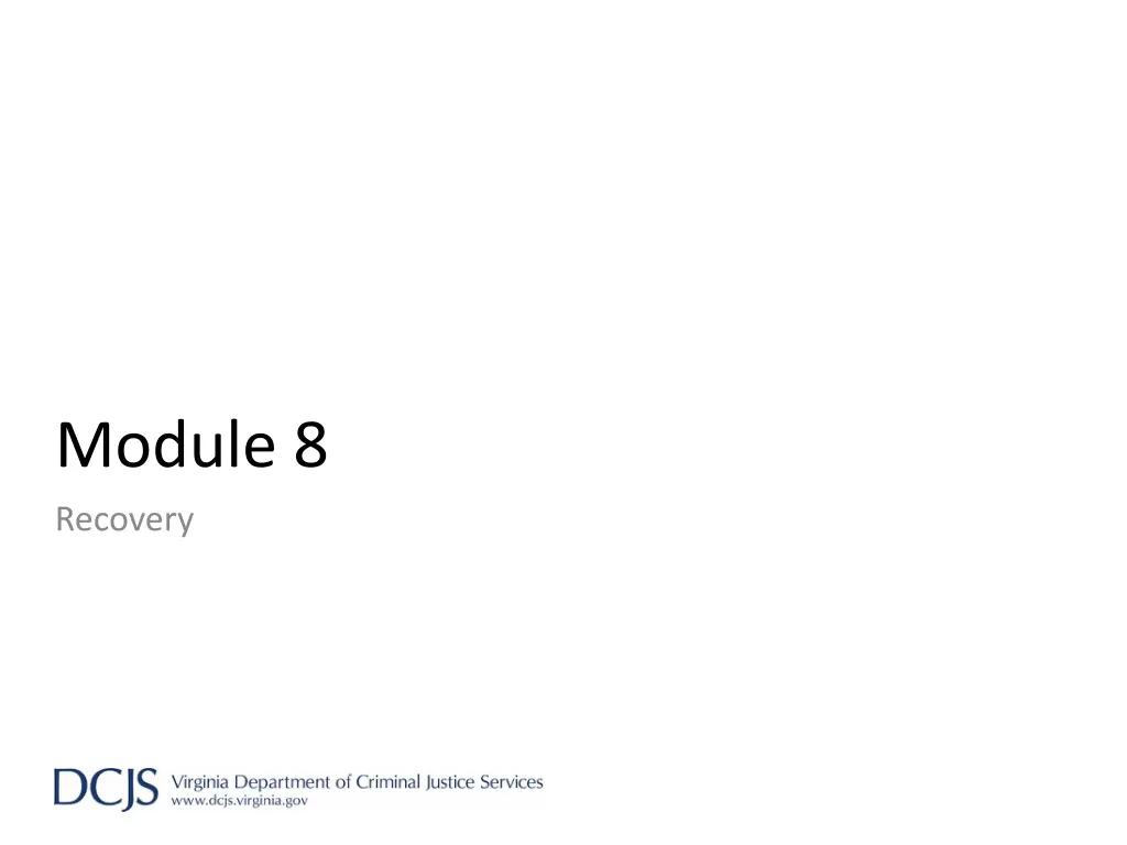 module 8 recovery