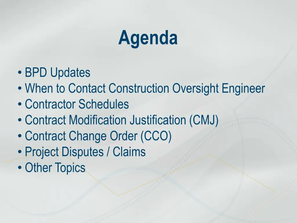 agenda