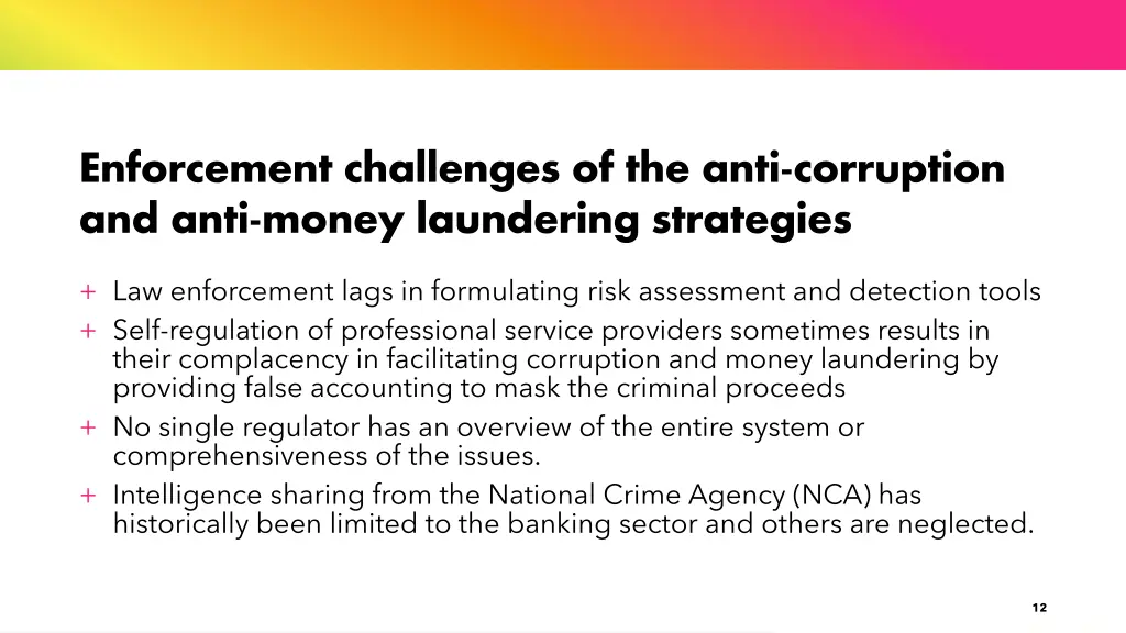 enforcement challenges of the anti corruption