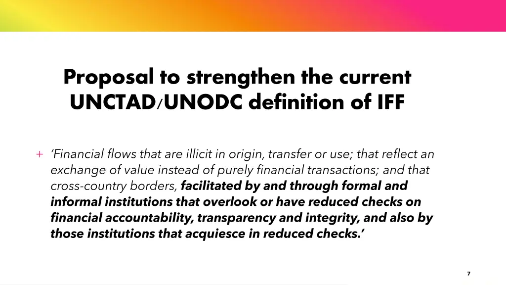 proposal to strengthen the current unctad unodc