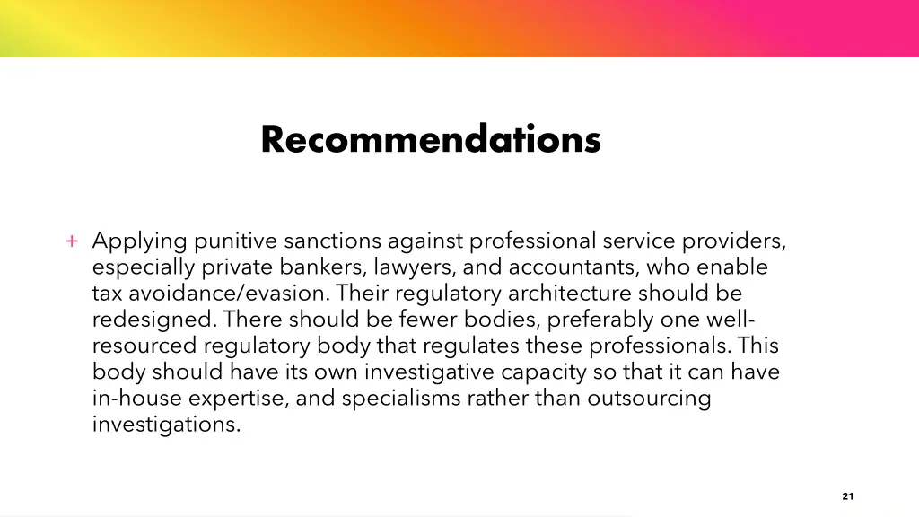recommendations 4