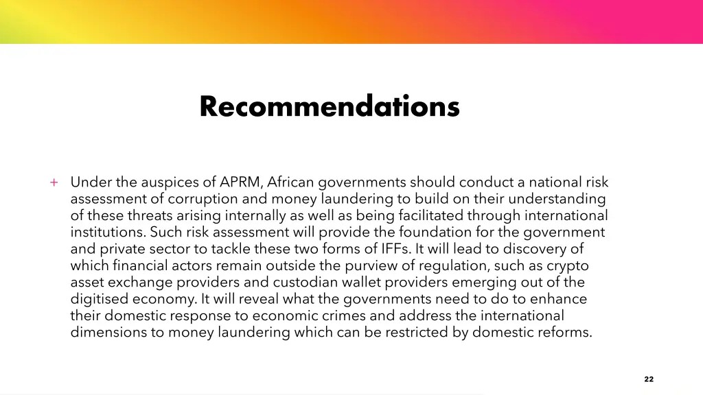 recommendations 5