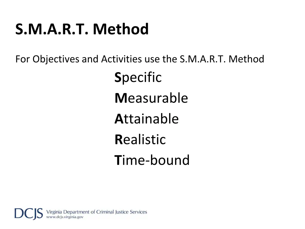 s m a r t method
