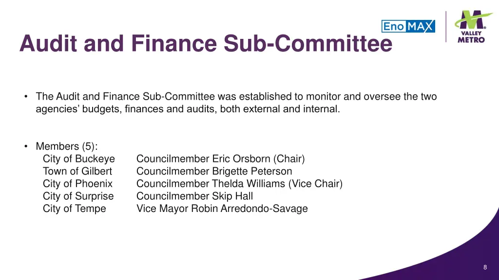 audit and finance sub committee