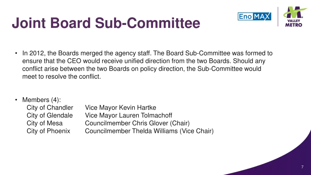 joint board sub committee