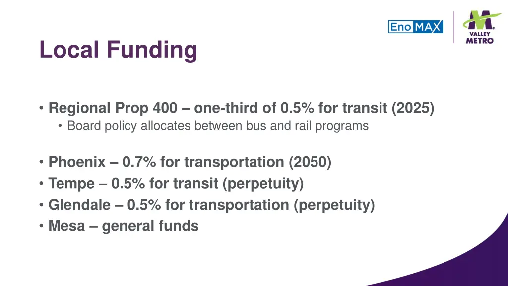 local funding