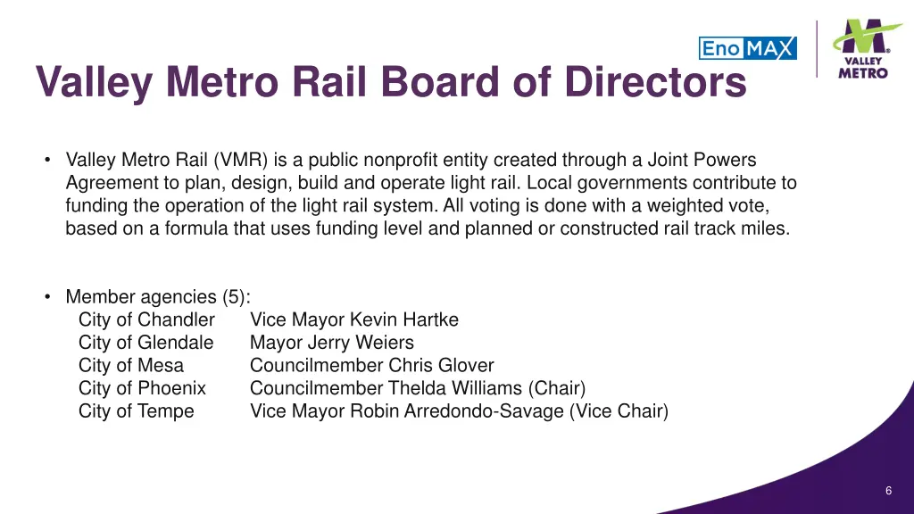 valley metro rail board of directors