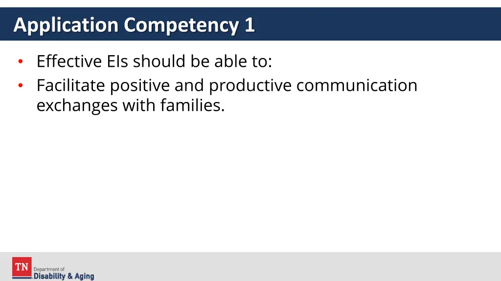 application competency 1
