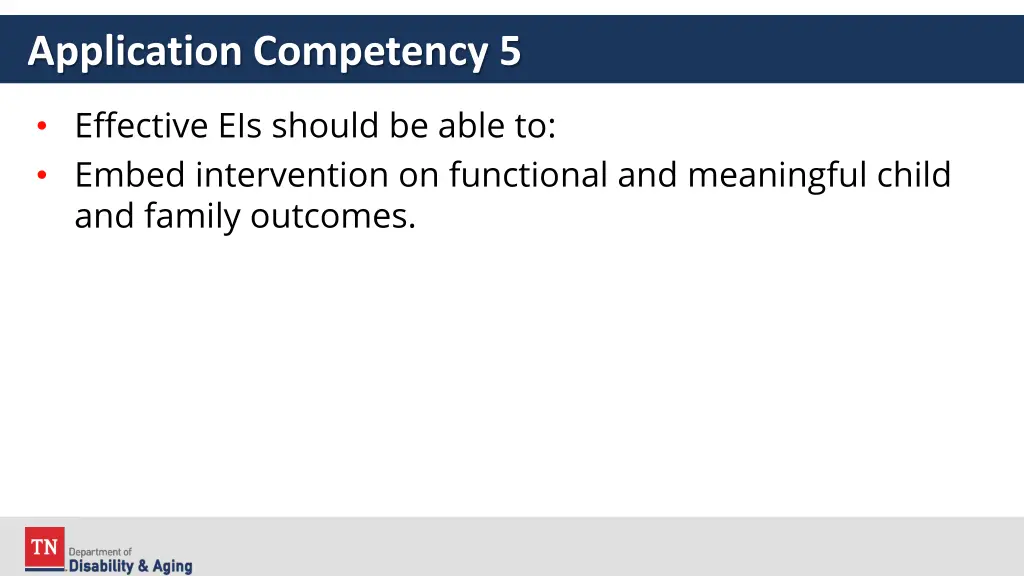application competency 5
