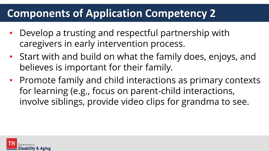 components of application competency 2