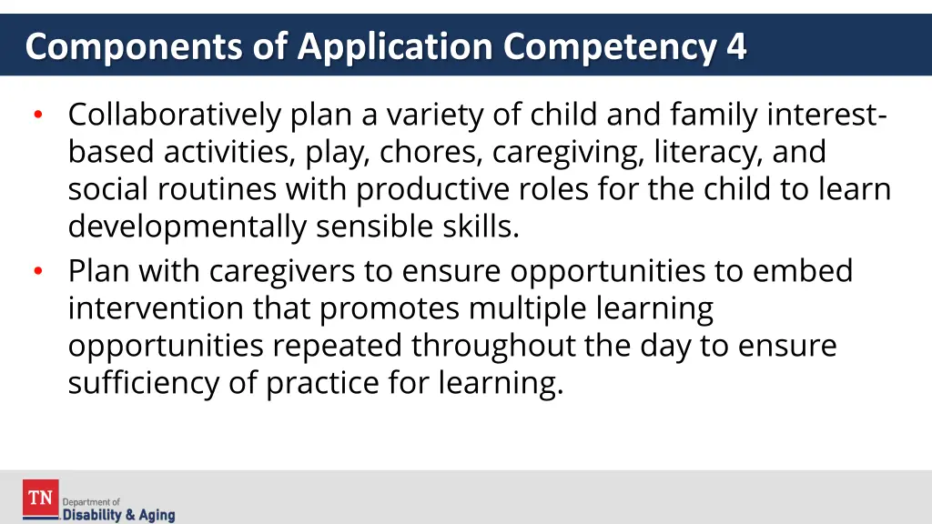 components of application competency 4 1