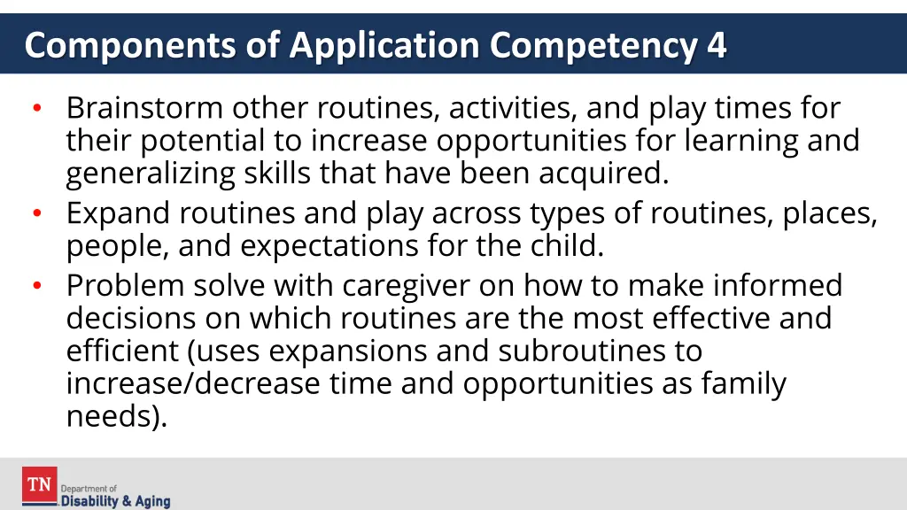 components of application competency 4 2