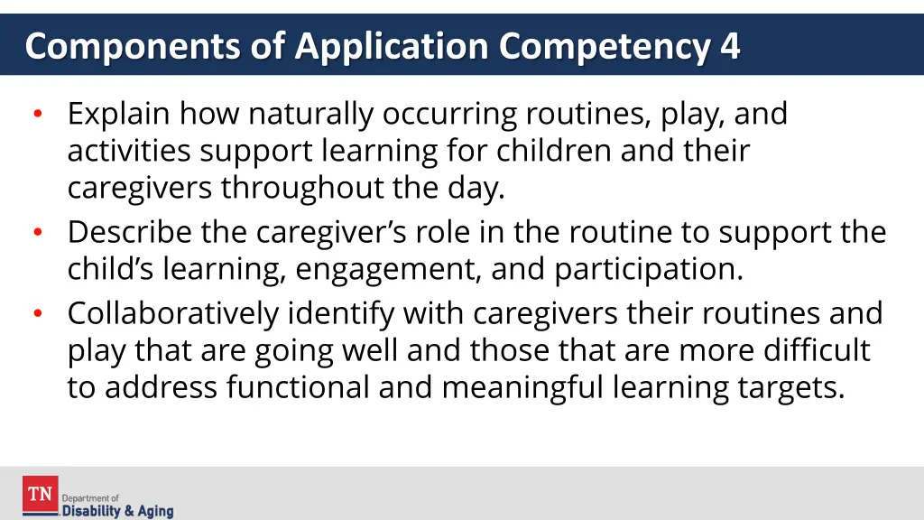 components of application competency 4