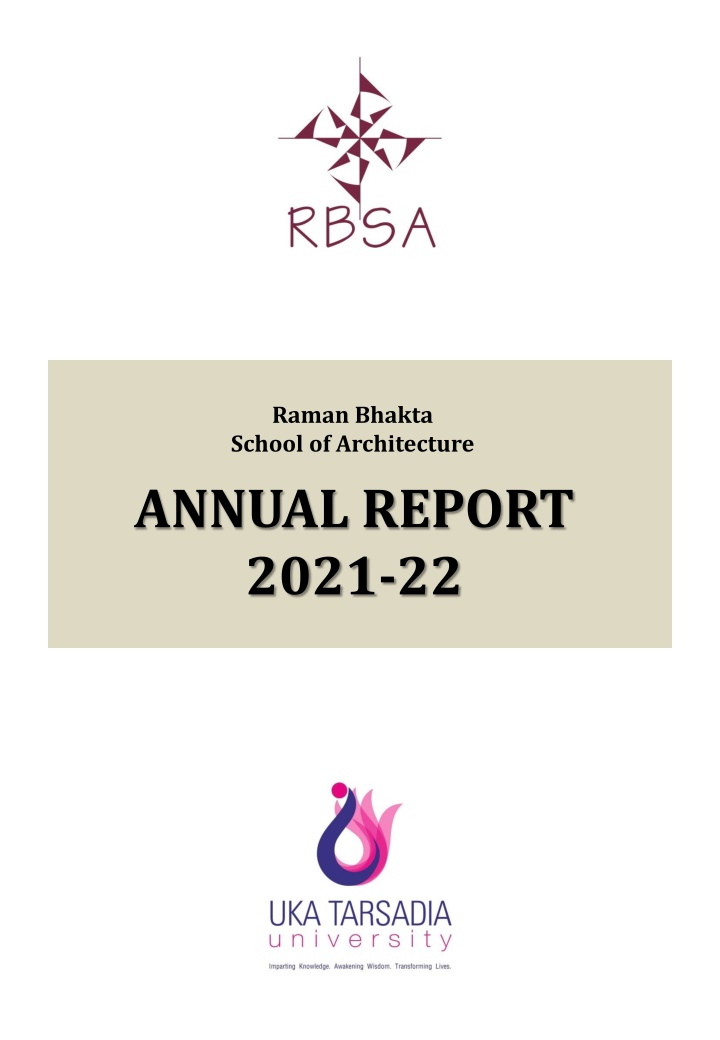 raman bhakta school of architecture annual report