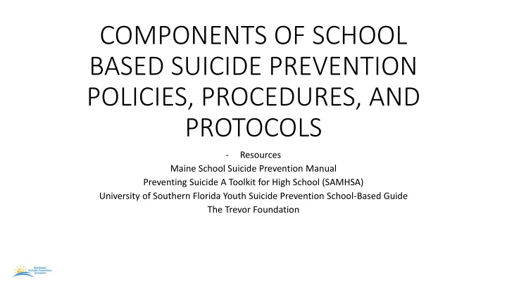 components of school based suicide prevention