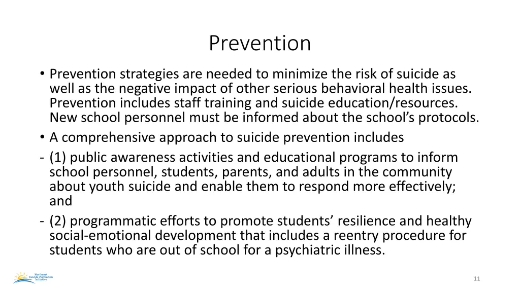 prevention