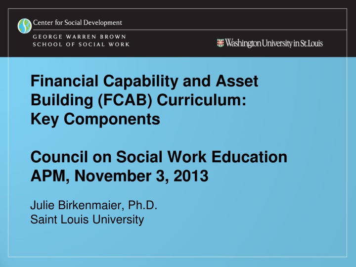 financial capability and asset building fcab