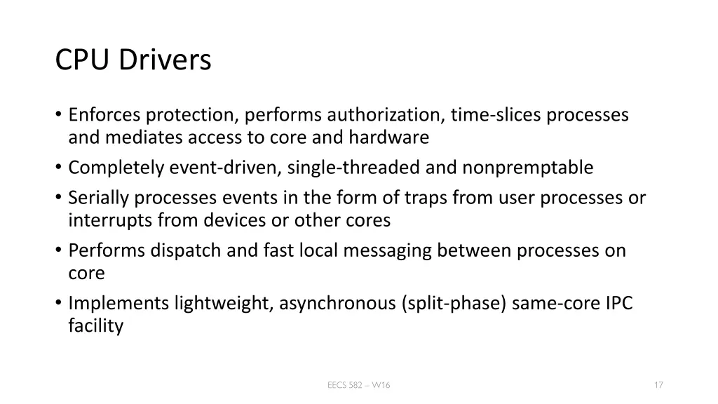 cpu drivers