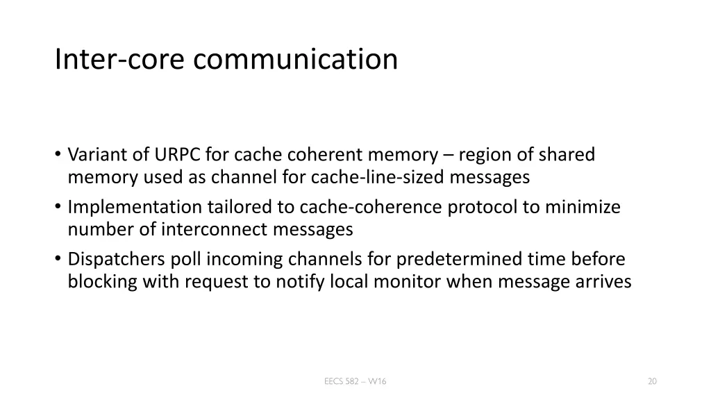 inter core communication