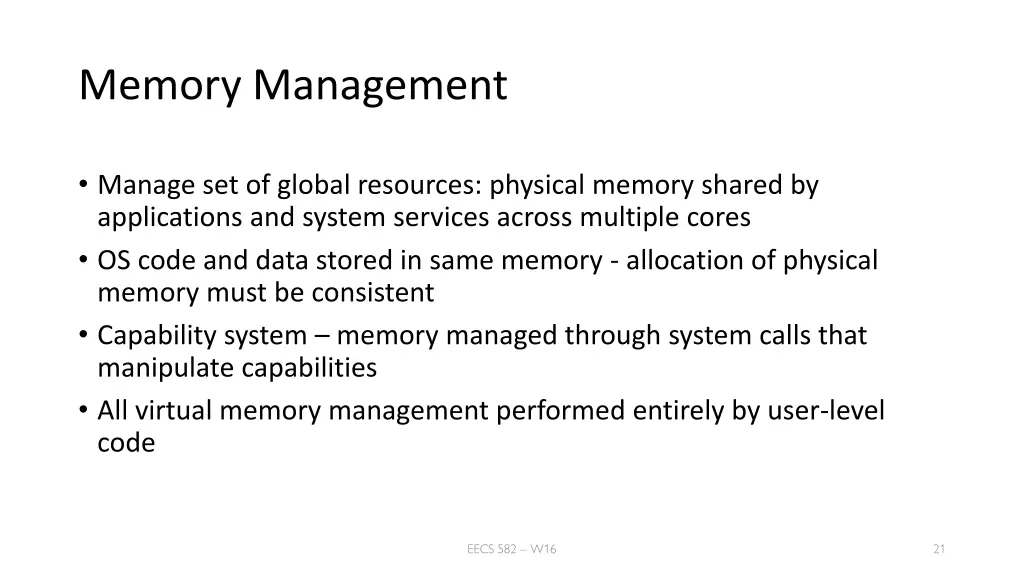 memory management