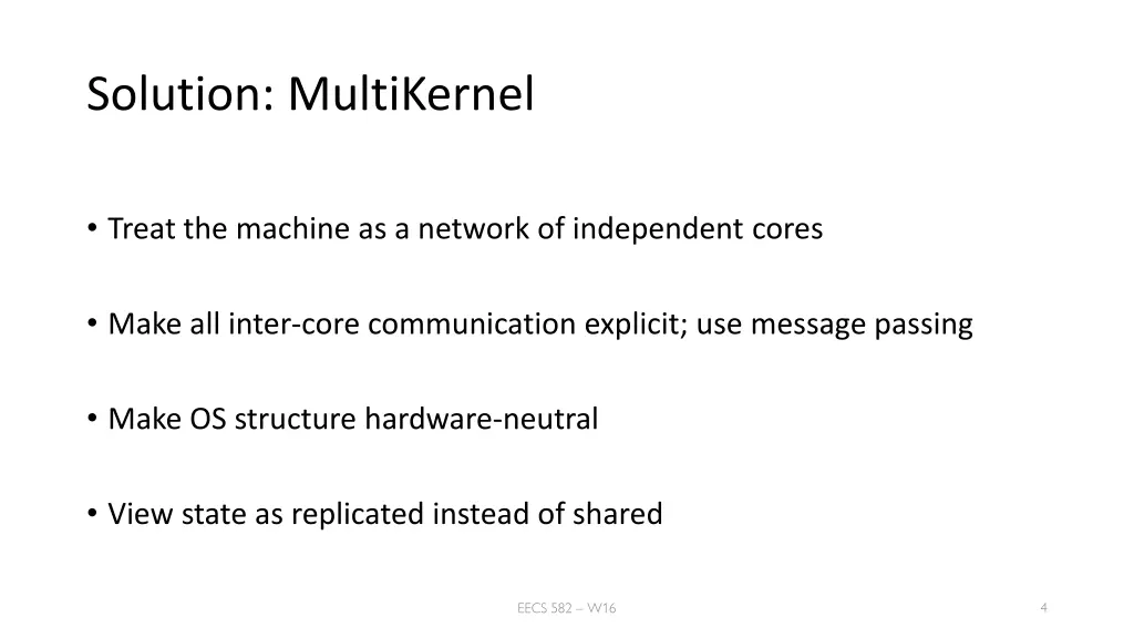 solution multikernel