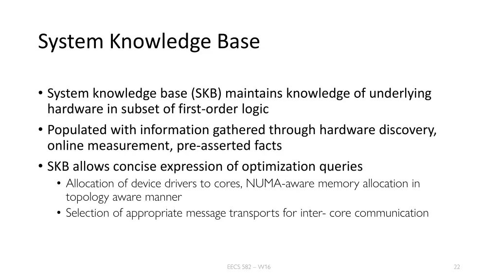 system knowledge base
