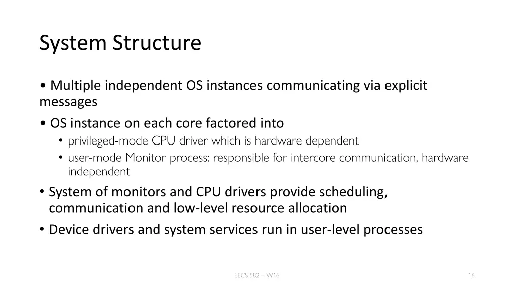 system structure