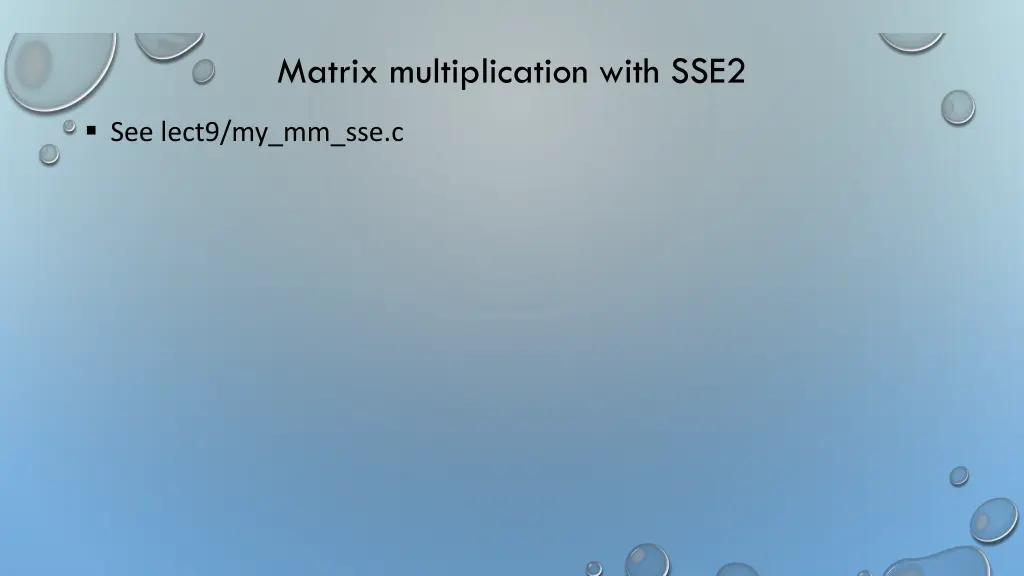matrix multiplication with sse2