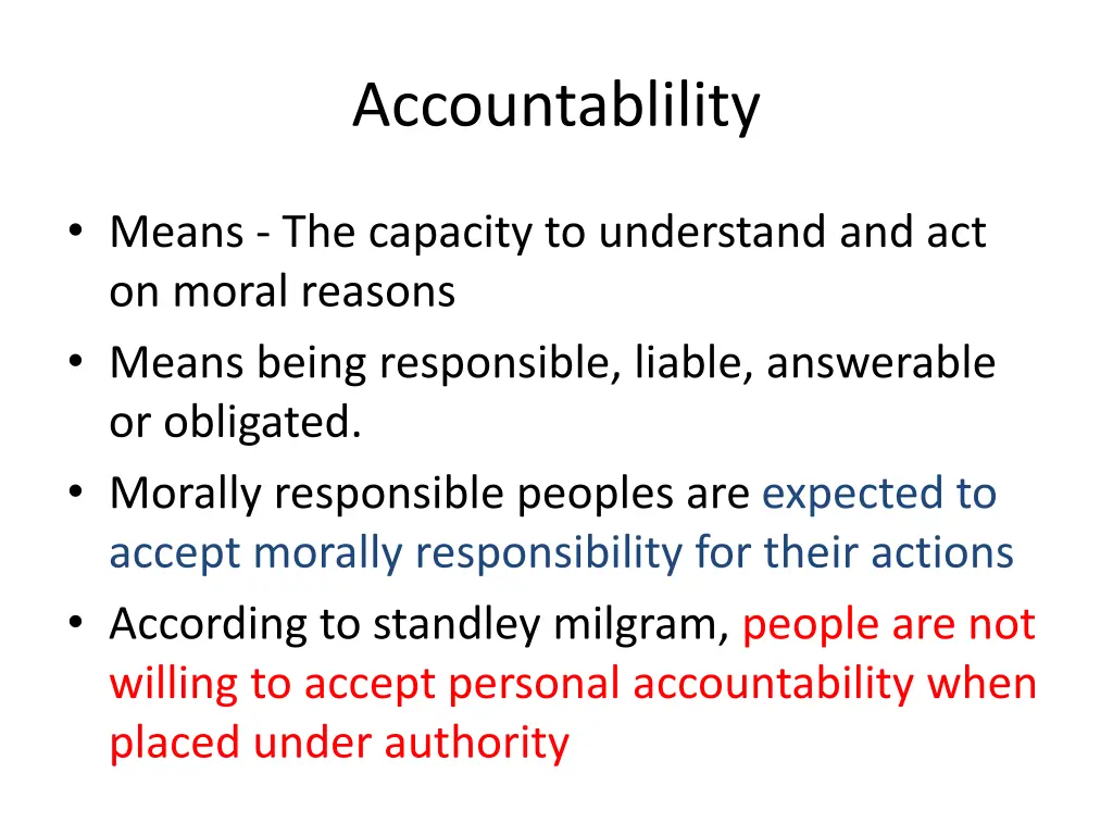 accountablility