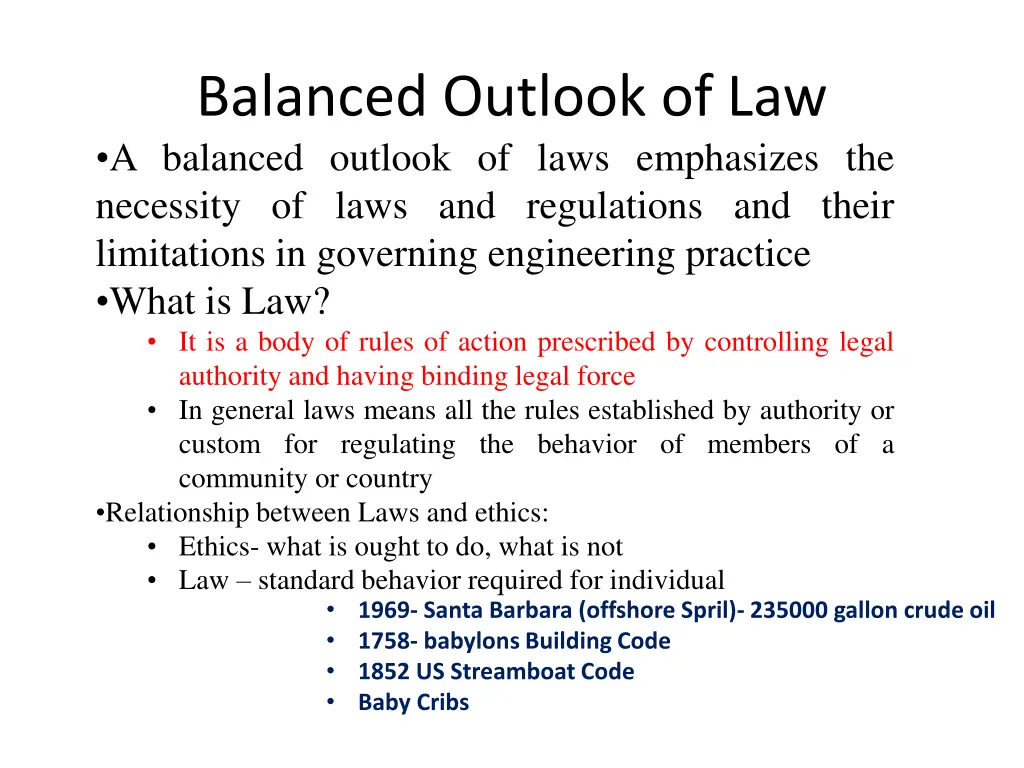 balanced outlook of law a balanced outlook