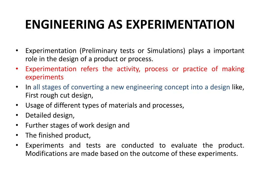 engineering as experimentation