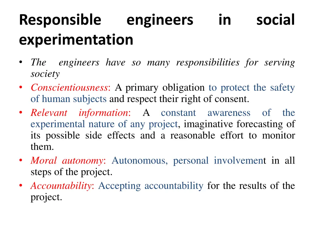 responsible experimentation