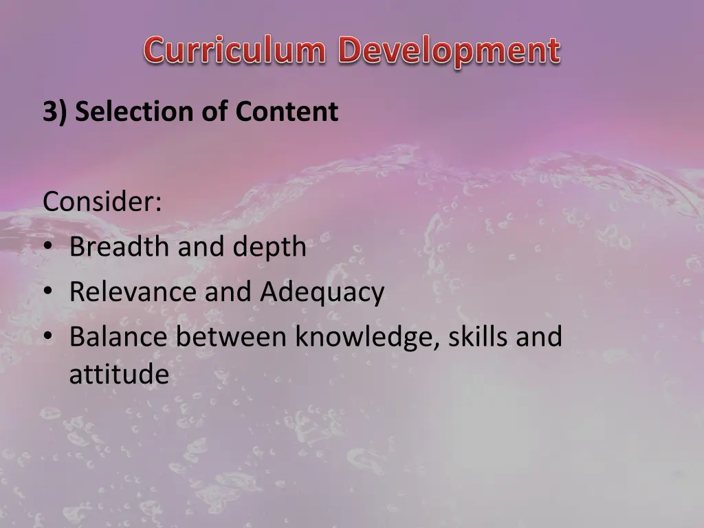 3 selection of content