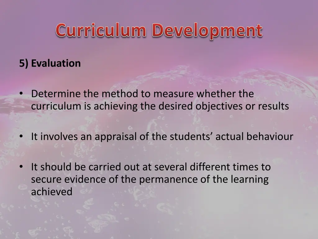 5 evaluation